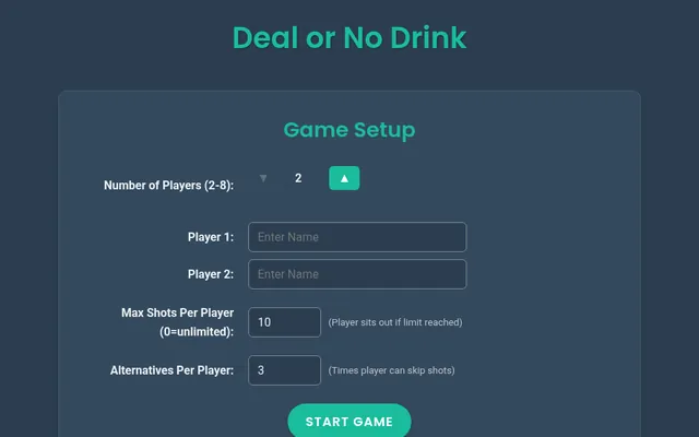 Screenshot of Deal or No Drink