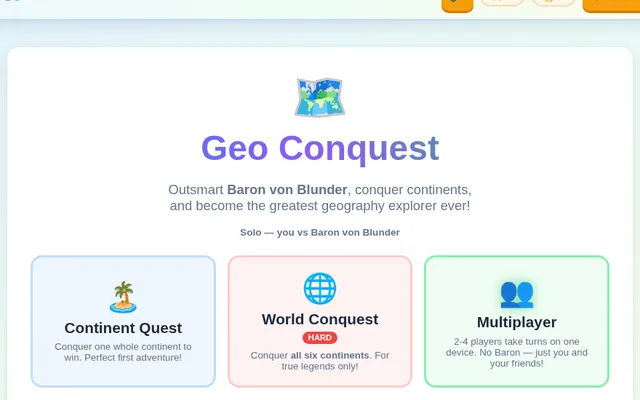 Screenshot of Geo Conquest