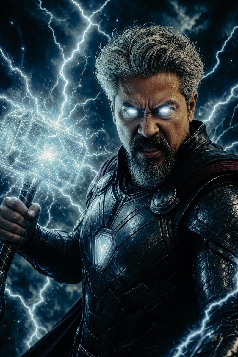 Don Nguyen as a lightning-wielding hero